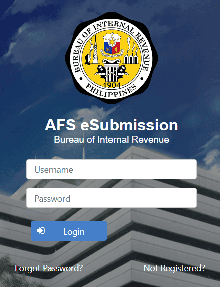 AFS esubmision portal