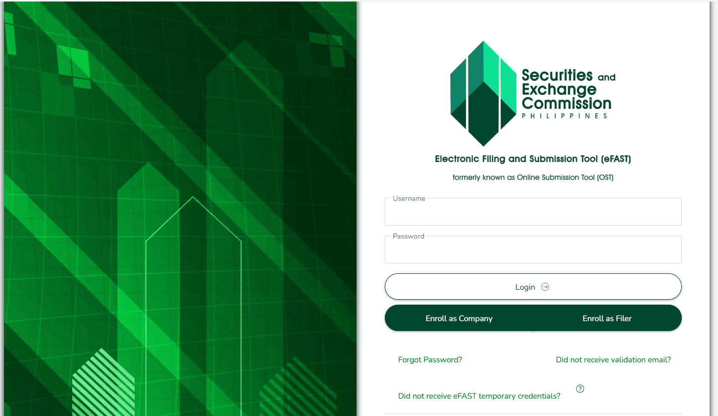 SEC eFast portal